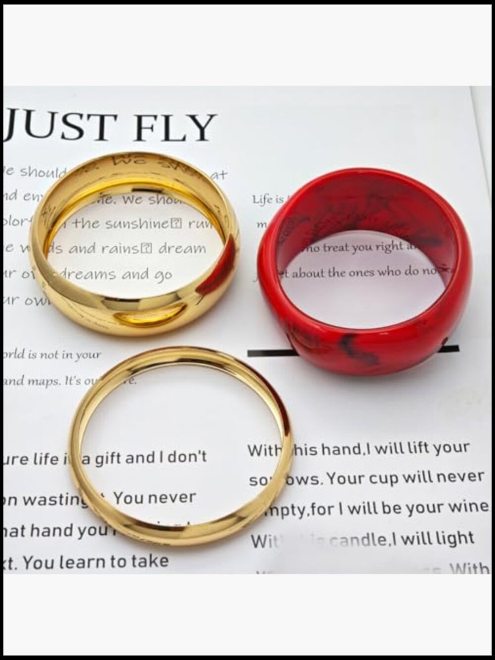 Chunky Gold Bracelets Set Wide Irregular Acrylic Resin Bangle Punk Jewelry - Picture 5 of 6